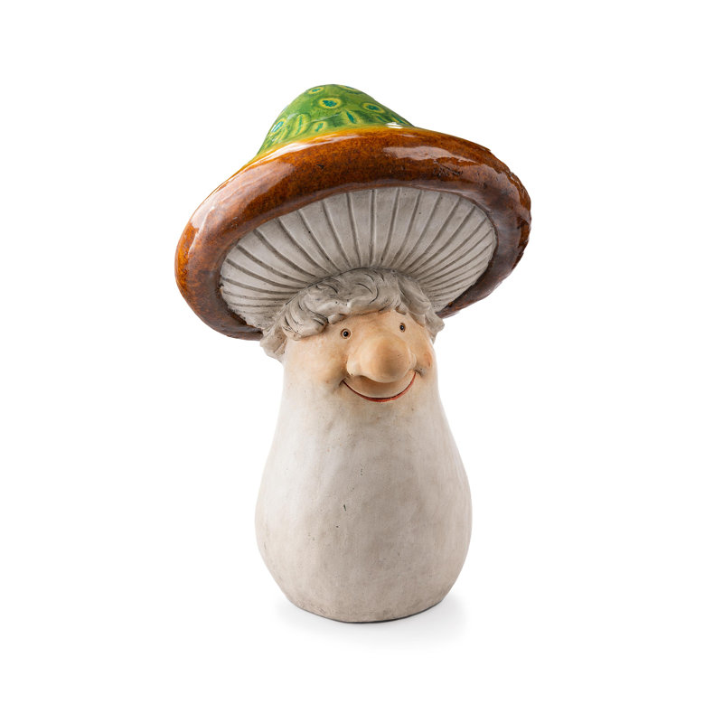 Statue de jardin en céramique homme champignon