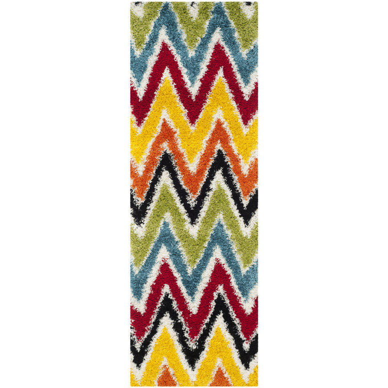 Advait Performance Chevron Rug, Runner 2'3" x 7'