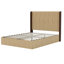 Structure de lit en bois rayé pour grand lit avec tête de lit-127308005