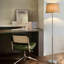Lampe de plancher argentée de salon de 61 po, pour chambre à coucher, salle de lecture, bureau, chambre d'enfant (sans ampoule)
