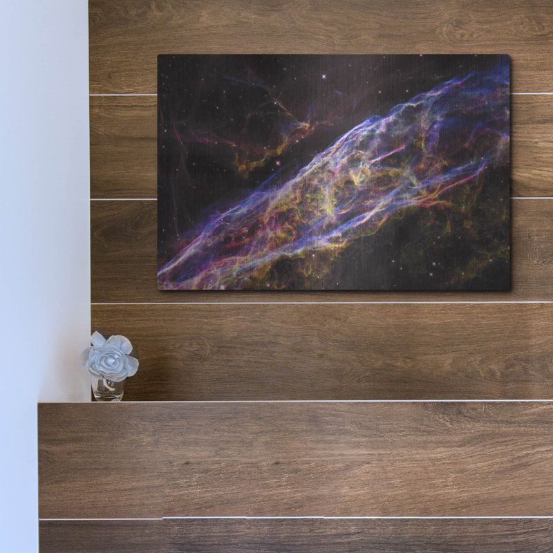  Art mural en métal «Veil Nebula» par la NASA, H 12 po x l 16 po