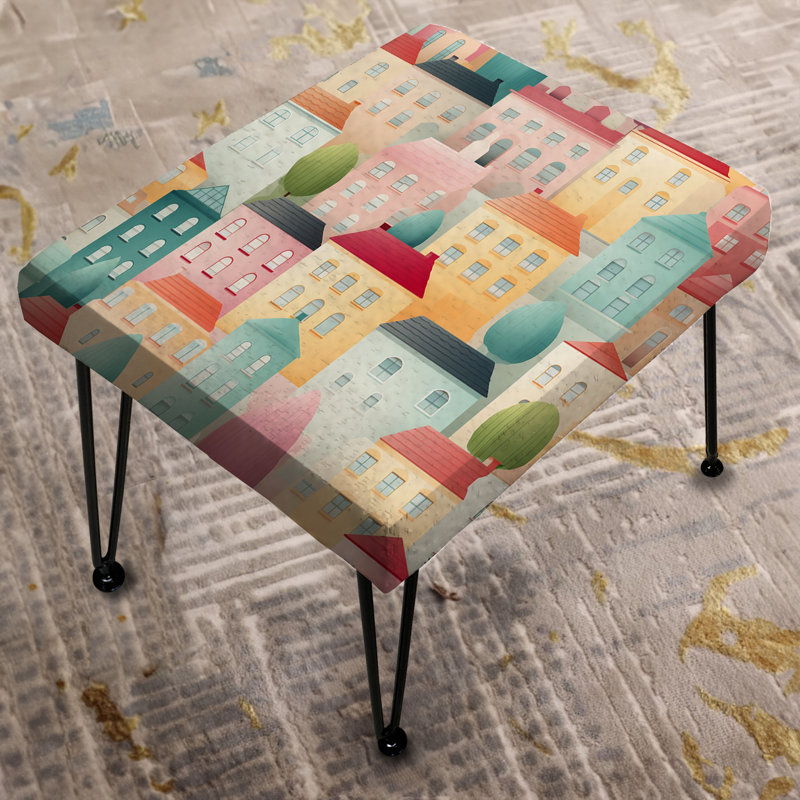 Collage nordique doux pastel doux - repose-pieds rectangulaire abstrait