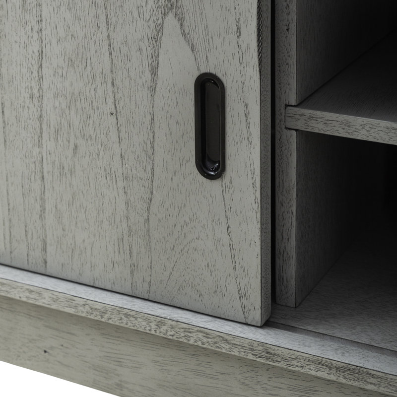 Newport 52" Gray Rubberwood and Mindy Veneer Server