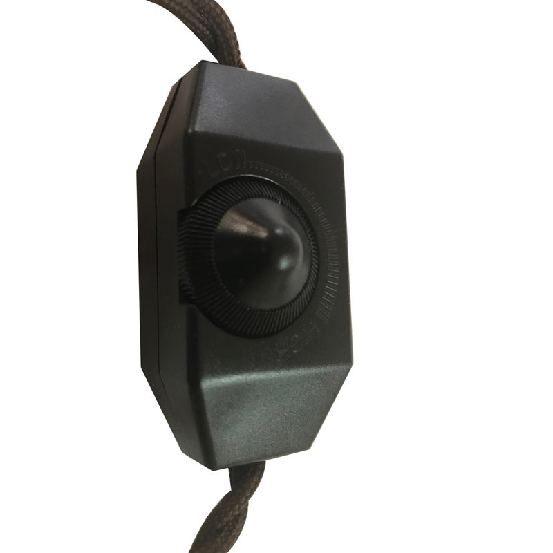 Cordon de lampe torsadée couvert de tissu, Brun