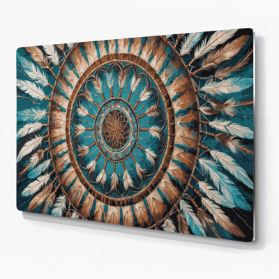 Thanksgiving Native American motifs Brown Metal Wall Art