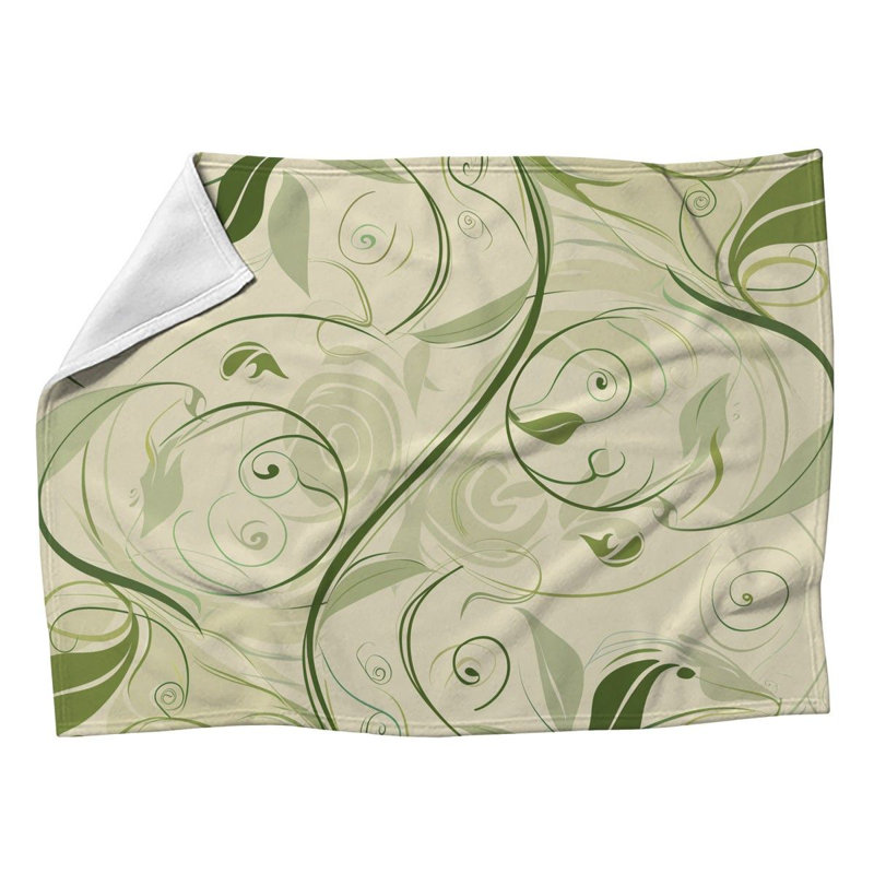  Floral Fleece Blanket, L 50 po x L 60 po