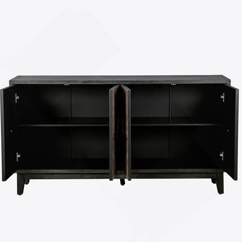 Crédence de style armoire Mid Mid Century, Brun antique