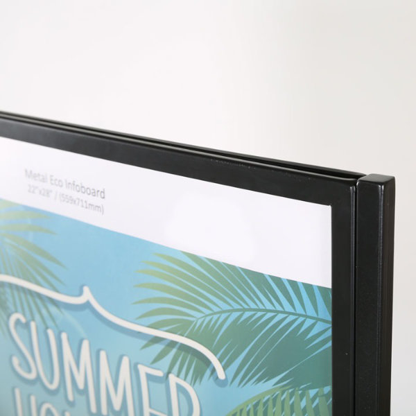 Black Metal Double-Sided Floor Standing Poster Sign Holder