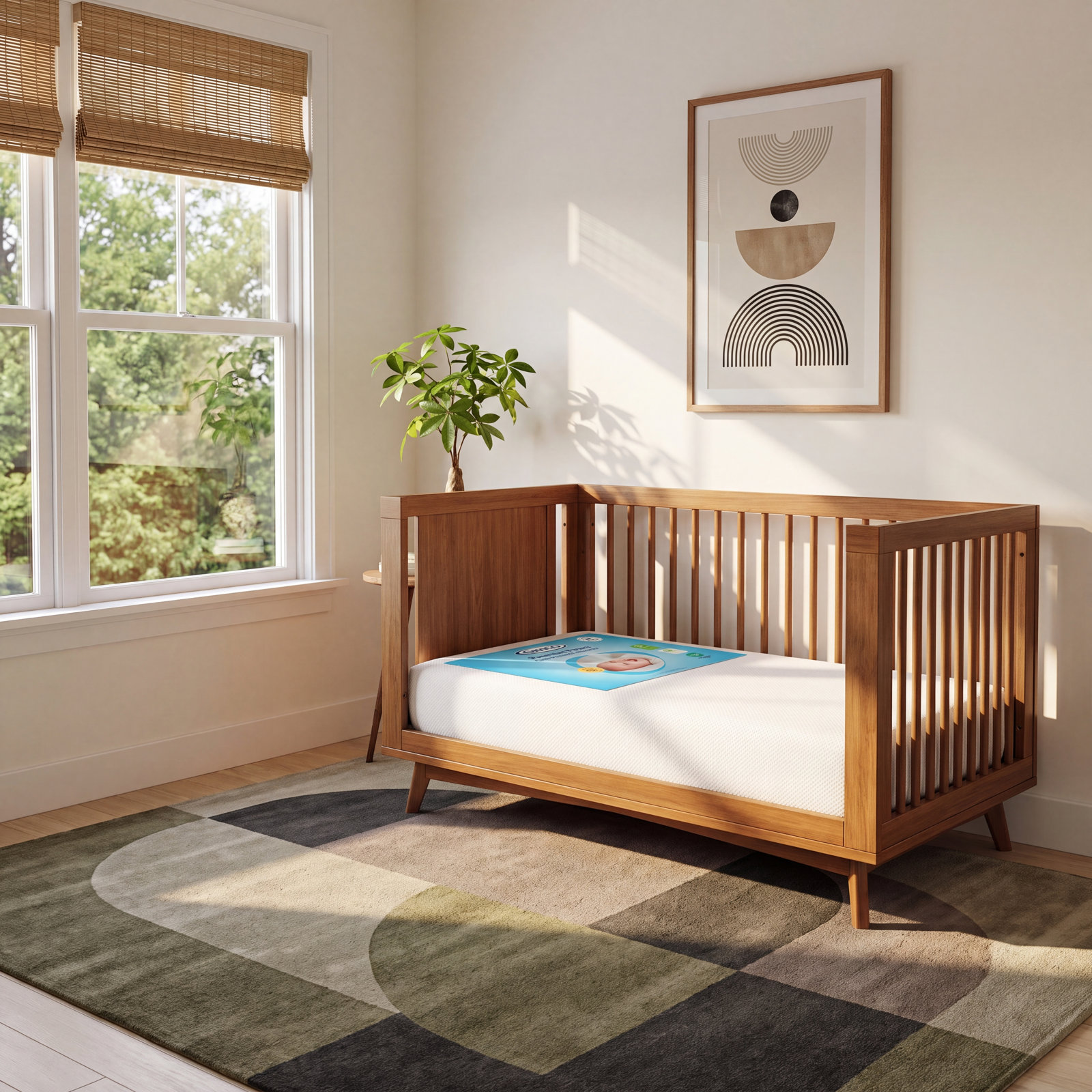 Graco Premium Crib and Toddler Bed Mattress, Mattress and Protector (1pk)