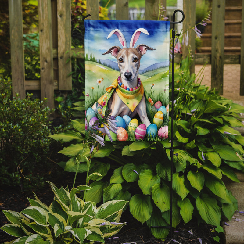 Easter Egg Hunt Double Sided 15.5 in. H x 11.25 in. W Polyester Easter Garden flag