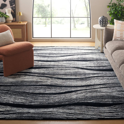 Ziggy Hand Tufted Indian Wool And Cotton With Latex Abstract Rug