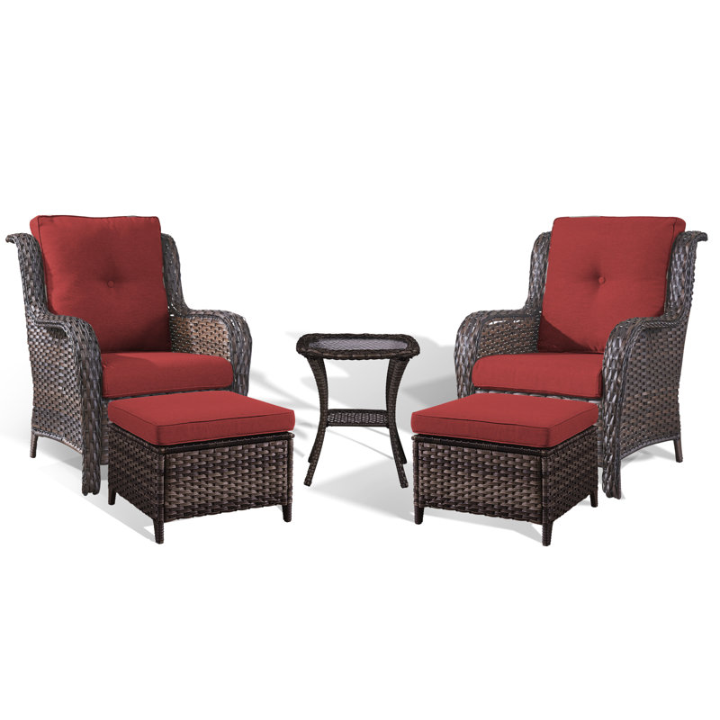 Carolina 2 - Person Patio Conversation Set with Cushions, Brown