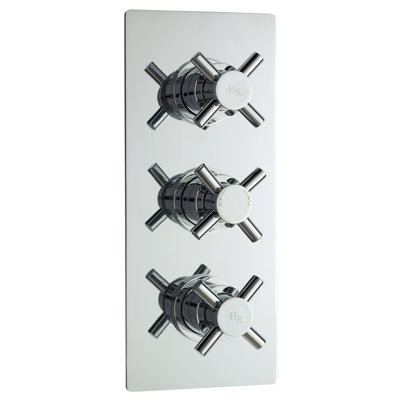 Tec Crosshead Triple Concealed Diverter Shower Valve