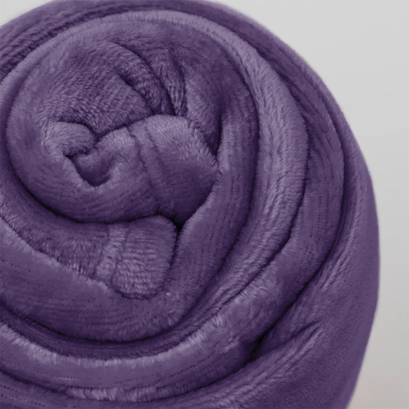 Couverture réversible en fausse fourrure de peluche vison, Simple (60 po x 80 po), Mauve