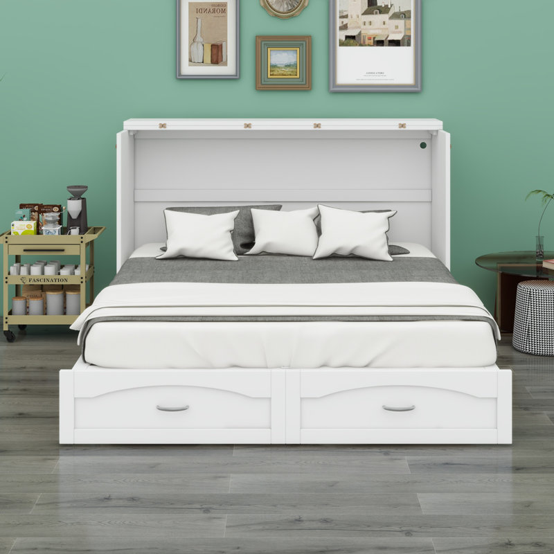 Amy-Jane Murphy Bed, Queen, White