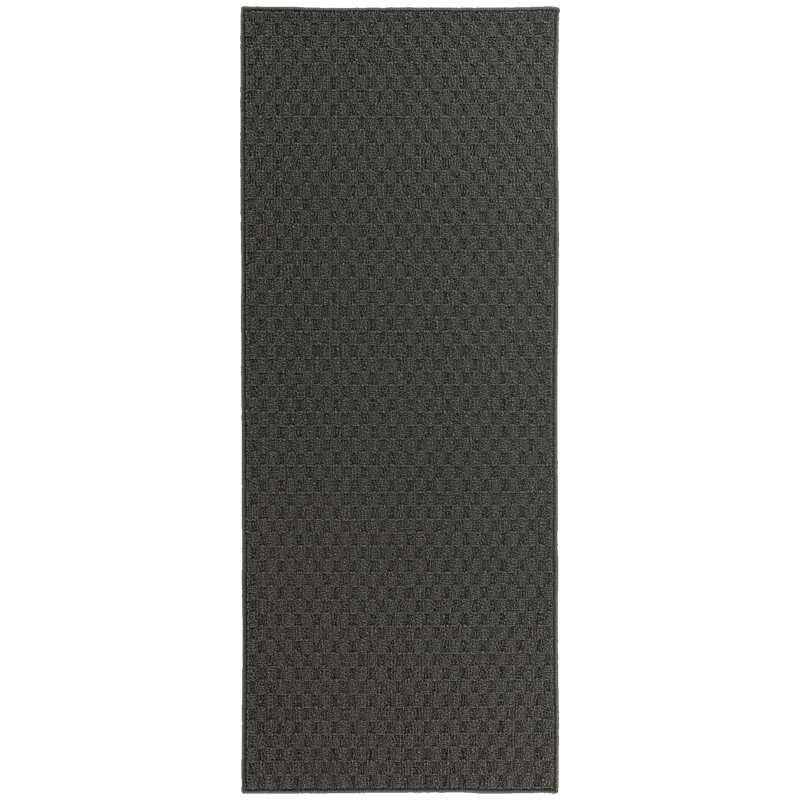 Tapis gris touffeté Lomax, Tapis de couloir 2 pi x 12 pi
