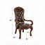 Fauteuil de direction capitonné en chêne cerisier H 46 po Caruthers