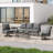 Charron Outdoor Metal 5-person Patio Set With Two Tables and Wicker Decor-351662950