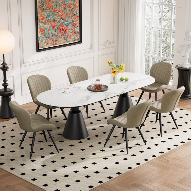 Chaises de salle à manger modernes et minimalistes pour un espace repas chic, Beige