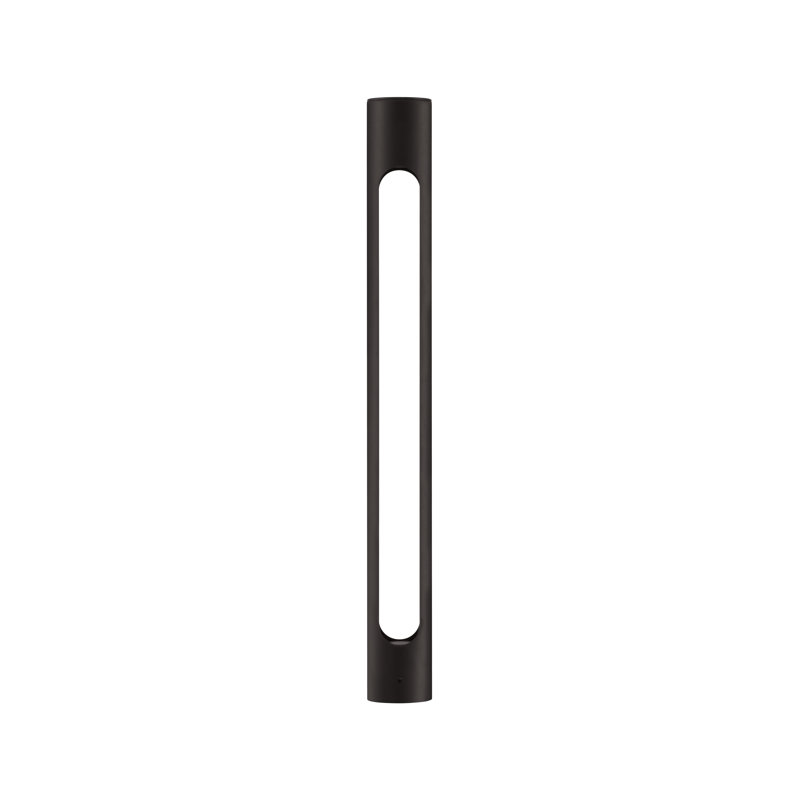 Black Integrated LED Metal Bollard Light, 80cm H x 8cm W x 8cm D