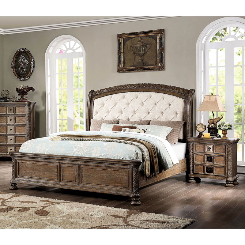 Table de chevet rustique 3 tons