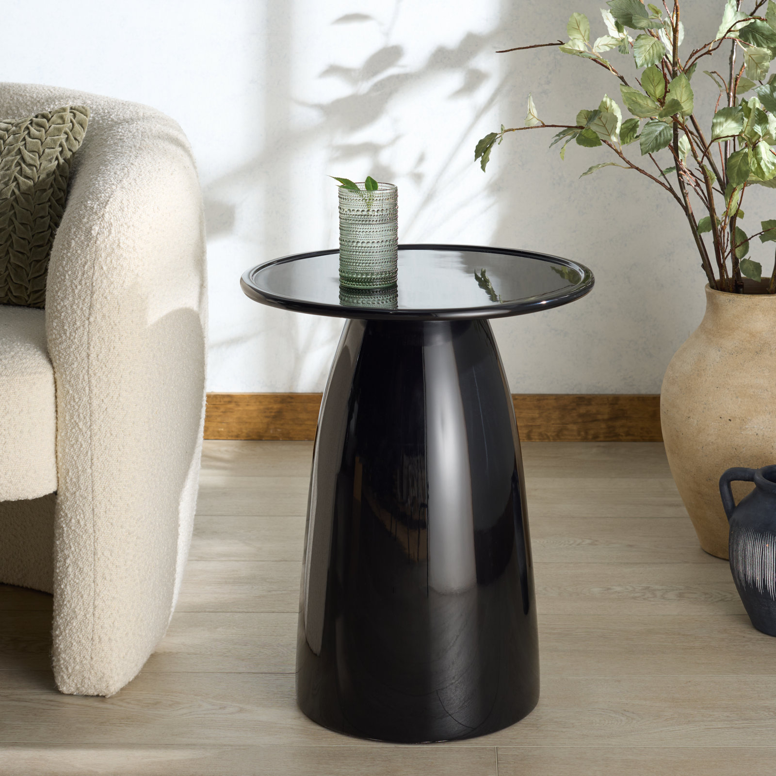 Stephan Concrete Accent Table, Black