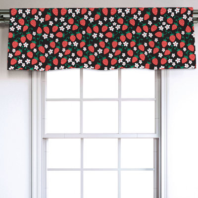 Sateen Floral Ruffled Window Valance