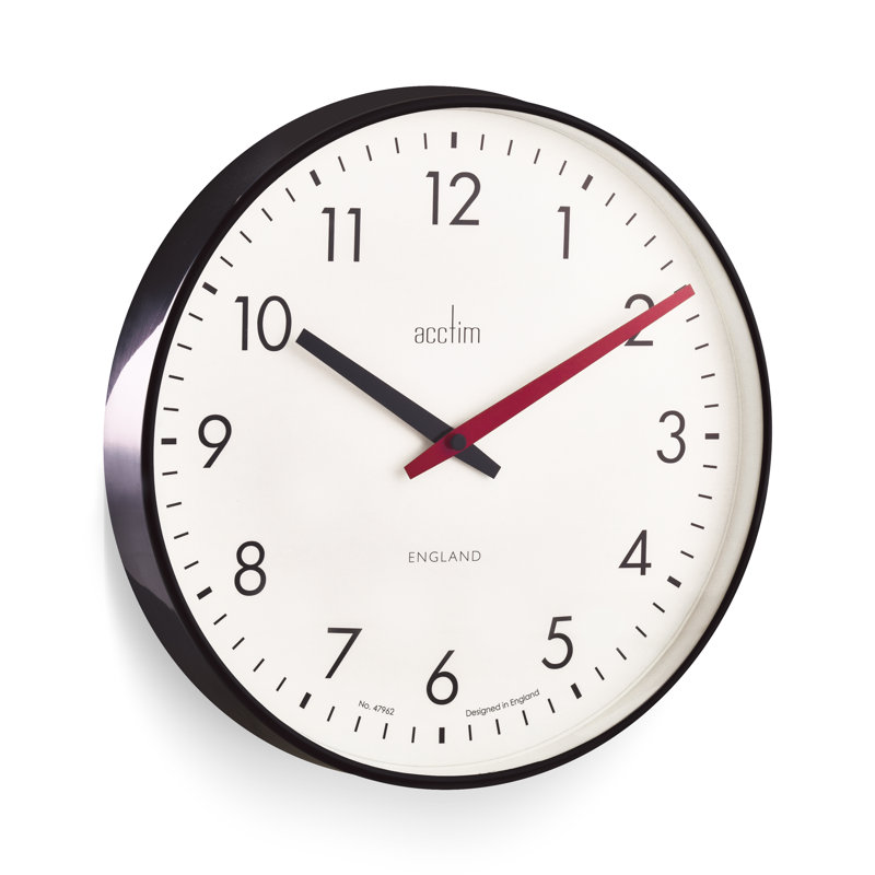 Acctim Retro Wall Clock Petunia 30cm, Black