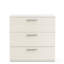 Commode modulaire à trois tiroirs en blanc