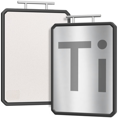 Titanium Cutting Board, 16" x 11" Double-Sided Chopping Board with PP Backing, Dishwasher Safe