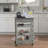 Macy Rolling Granite Kitchen Cart with Utility Drawer & Basket-22916603-128495253