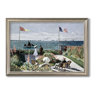 Garden at Sainte-Adresse, 1867-Claude Monet-Custom Framed Canvas