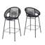 Ensemble de tabourets de bar en osier durable avec confort ergonomique