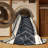 Washable Pearl Slate Gray Striped Area Rug-903854319