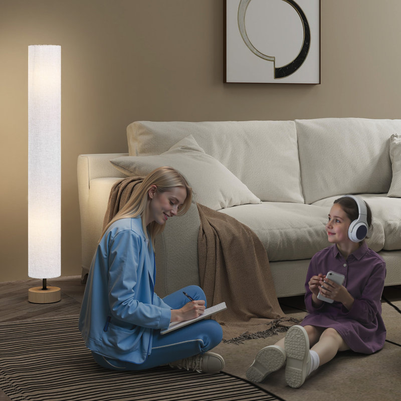 Chesapeake 120cm Column Floor Lamp, Grey