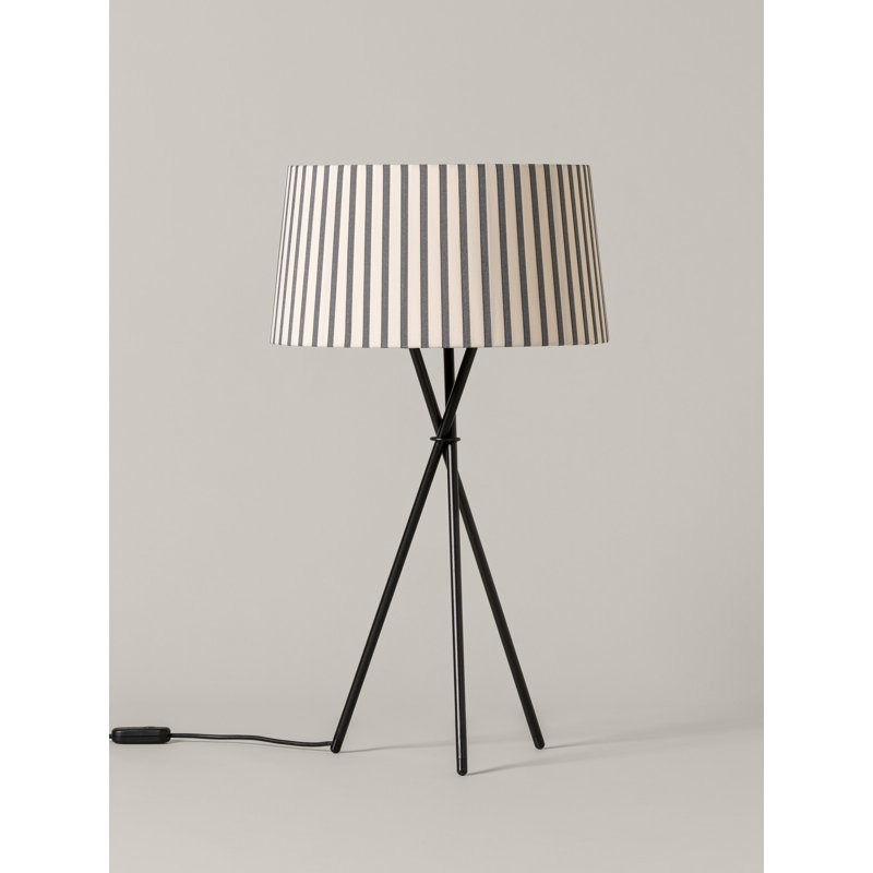 Metal Tripod Lamp, Black/White