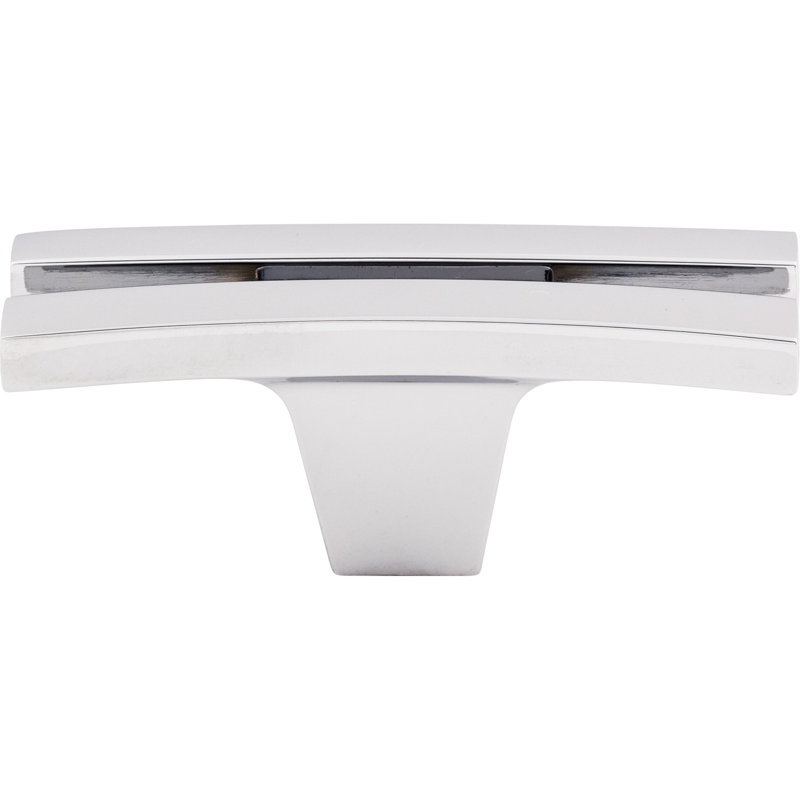 Flared 2 5/8" Length Geometric Knob, Polished Chrome
