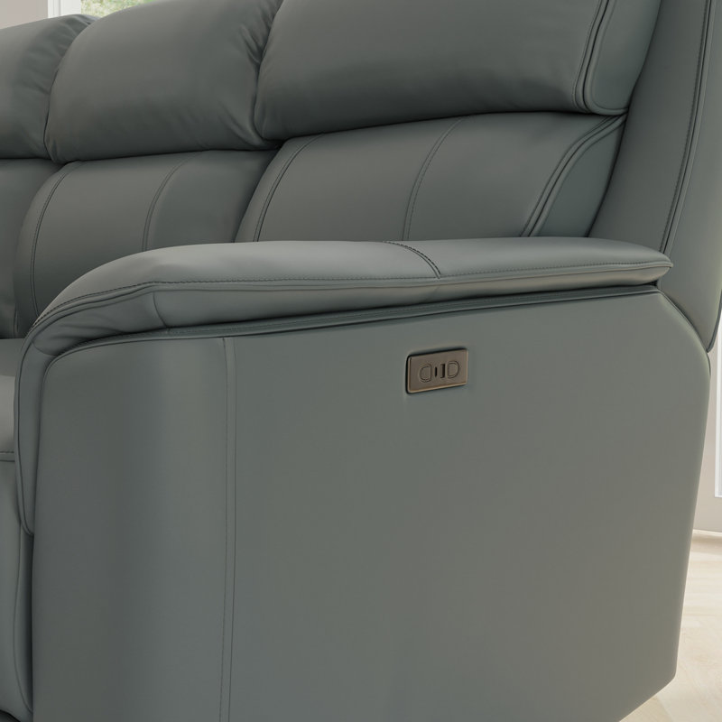 Canapé inclinable double Oslo Power Sapphire, Bleu saphir