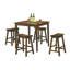 Ensemble de 2 tabourets de 18 pouces de hauteur avec siège à selle et meubles en bois massif au fini cerisier-1884763189