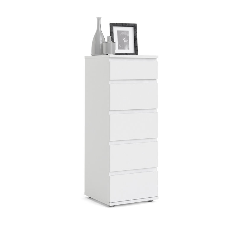 Ariel 5 Drawer 40Cm W Tallboy, White