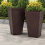 Ensemble de 3 pots à fleurs d'extérieur avec trou de drainage pour jardinières d'extérieur et d'intérieur