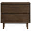 Table de chevet 2 tiroirs brun chaud