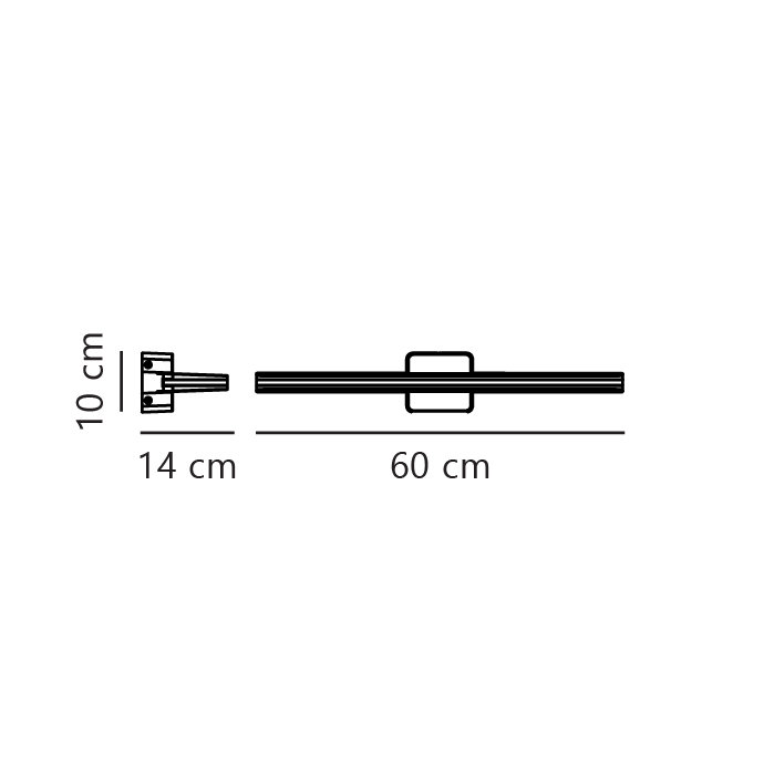 Plastic Flush Mounted Sconce, Black