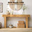 Console en bois massif de 63 po - Table de ferme rustique pour entrée, couloir-790372075