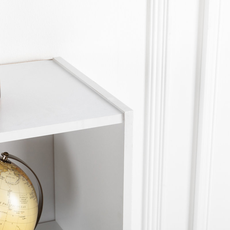 3 Tier  Cube Bookcase Wooden Bookshelf, White