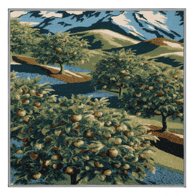 Washable Mountain Apple Fruits Area Rug