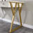 Gerritt Adjustable Height Iron Writing Desk with Built-In Electrical Outlet
