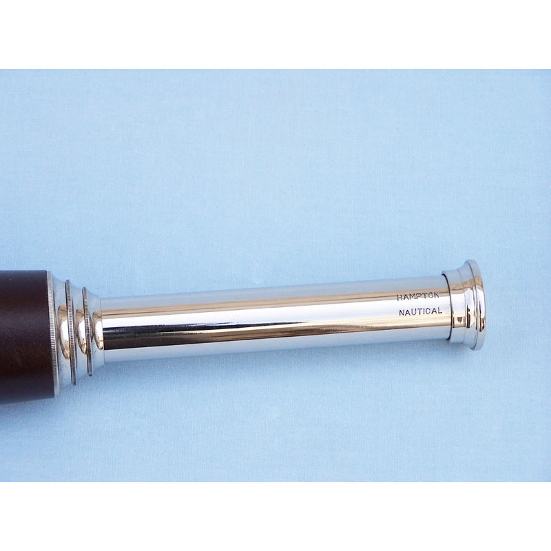 Spyglass en cuir deluxe class Admiral's, Laiton avec boîtier en bois de rose