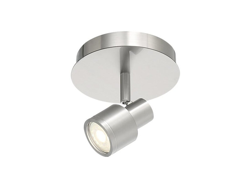 A408FCE77F7C4B87B14A9A0A66CD0CFC Plafonnier orientable à DEL Lincoln, fini acier brossé, Argent / acier inoxydable