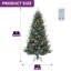 Arbre de Noël épinette 6 pi avec éclairage réglable et pommes de pin 6 pi-1214553033